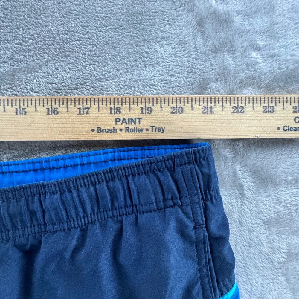 Nike Swim Trunks‎ Mens XXL Blue Colorblock Swoosh Lined Beach Board Shorts